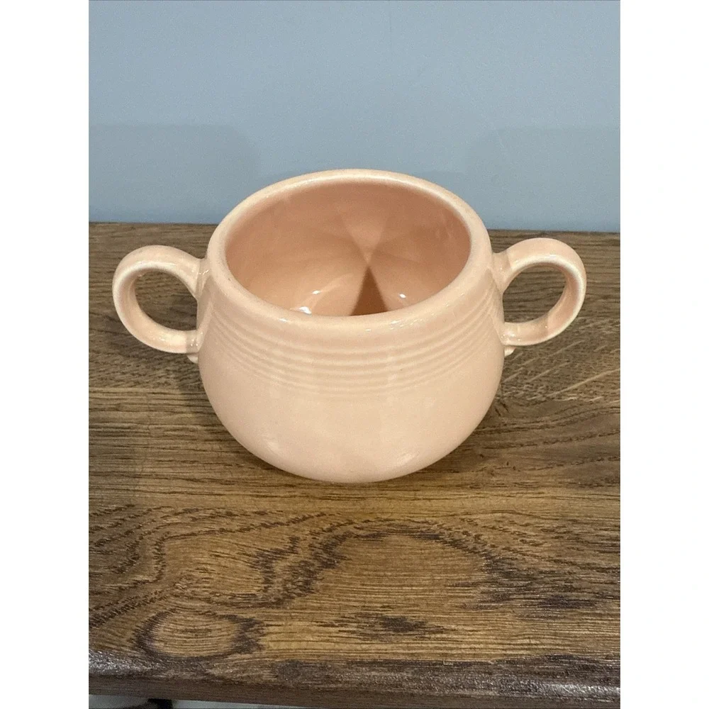3 Piece Set- Vintage Fiestaware Sugar Creamer‎ Tray Set Apricot